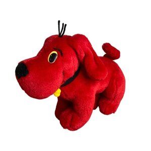 Vintage 2000 Scholastic Clifford The Big Red Dog Plush Toy‎ With Collar 10"